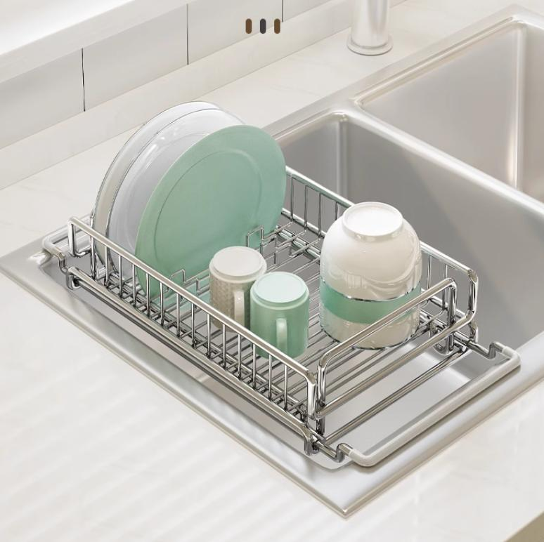 304 stainless steel sink drain rack: A perfect partner for dry storage of kitchen dishes - Image 1