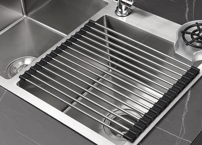 Dishwashing Sink Drain Rack 304 Stainless Steel Retractable Kitchen Drain Rack - Image 1