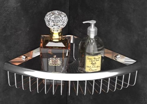 Bathroom stainless steel triangular basket, sink shelf, toiletries, bathroom cabinet, bathroom corner basket, washbasin