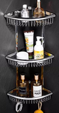 High-quality 3-layer modern design stainless steel storage rack, hotel corner shower rack, new design bathroom accessory