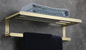 High-end brushed gold stainless steel towel rack and bath towel holder bathroom hardware set bathroom storage rack