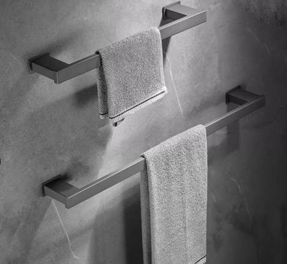 304 Stainless Steel Bathroom Towel Rack, No Drill Required, Wall-Mounted, Extended Single Bar, Bathroom Towel Rack