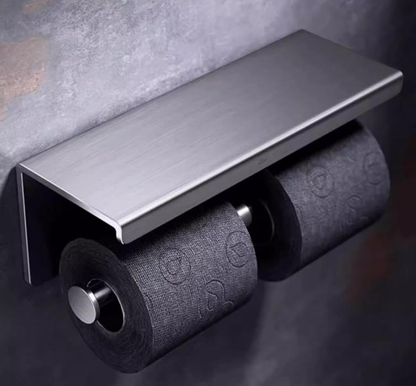 304 stainless steel toilet paper rack, bathroom mobile phone storage rack, toilet hand paper box, wall-mounted tissue paper rack, no need for drilling