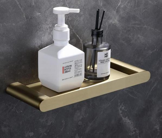 High-end brushed gold stainless steel bathroom shelf bathroom shelf