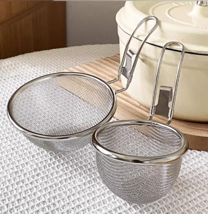 Stainless steel 304 hot pot strainer with hook, household hot pot and spicy hot pot strainer, deep-frying filter strainer