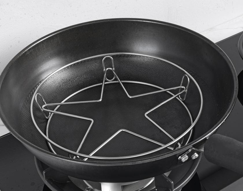 Kitchen shelf pot rack kitchen insulation anti-scalding pot storage bracket round waterproof steam rack countertop pot rack