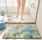 Floor mat - Flannel bathroom non-slip mat - Home bathroom thick sponge water-absorbing quick-drying foot mat