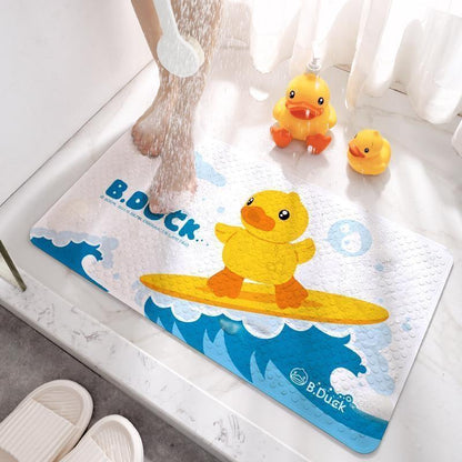 Genuine Little Yellow Duck eco-friendly PVC anti-slip mat, home shower floor mat, suction cup massage mat, draining foot mat