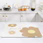 Draining mat, kitchen tabletop heat insulation coaster, dining table absorbent and anti-slip mat