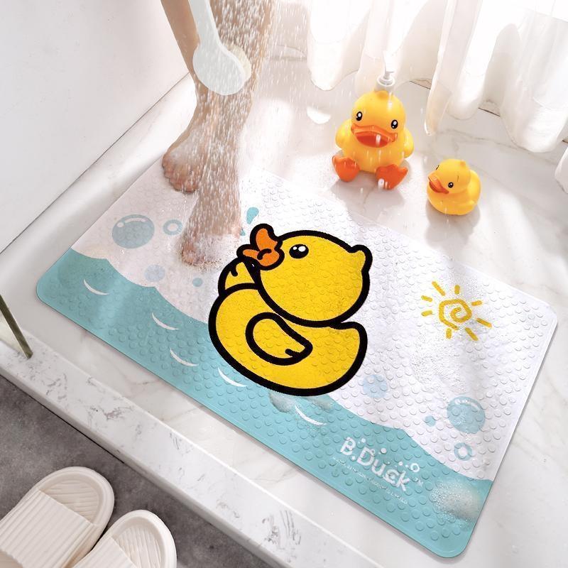 Genuine Little Yellow Duck eco-friendly PVC anti-slip mat, home shower floor mat, suction cup massage mat, draining foot mat