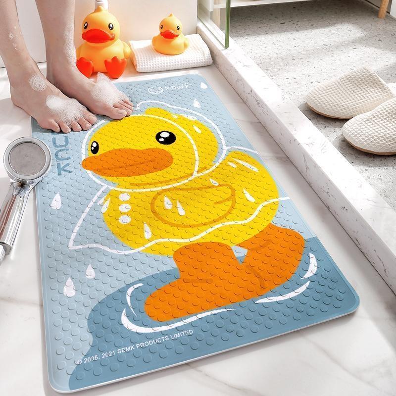Genuine Little Yellow Duck eco-friendly PVC anti-slip mat, home shower floor mat, suction cup massage mat, draining foot mat