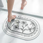 Natural diatom mud bathroom floor mat, strong water absorption, household anti-slip mat, quick-drying foot mat