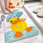 Genuine Little Yellow Duck eco-friendly PVC anti-slip mat, home shower floor mat, suction cup massage mat, draining foot mat