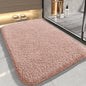 Home bathroom thickly-textured plush floor mat, strong water absorption, quick drying, anti-slip mat, plush mat