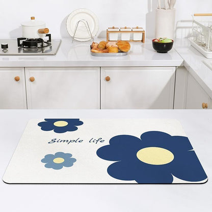 Draining mat, kitchen tabletop heat insulation coaster, dining table absorbent and anti-slip mat