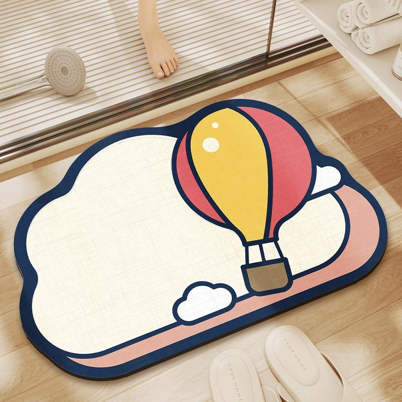 Floor mat bathroom strong water-absorbing toilet quick-drying carpet non-slip pad home technology plush foot mat