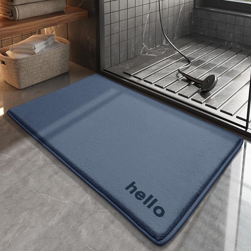 Memory foam mat, bathroom mat, household bathroom absorbent floor mat, shower room foot mat, quick-drying anti-slip mat