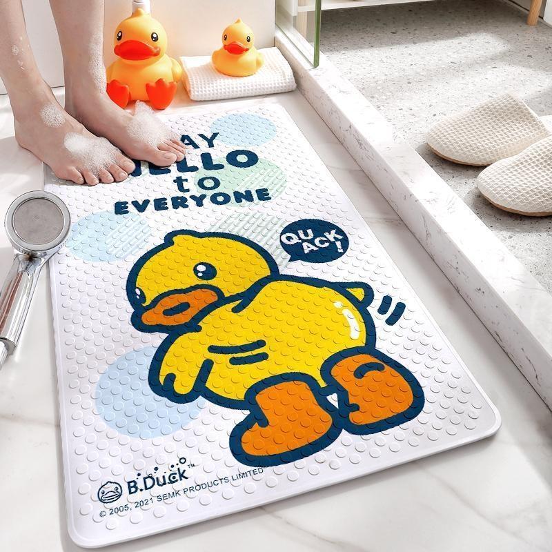 Genuine Little Yellow Duck eco-friendly PVC anti-slip mat, home shower floor mat, suction cup massage mat, draining foot mat