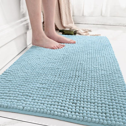 Chenille floor MATS, bathroom floor MATS, strong water absorption, simple home toilet door anti-slip MATS, quick-drying