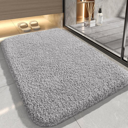 Home bathroom thickly-textured plush floor mat, strong water absorption, quick drying, anti-slip mat, plush mat