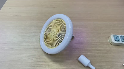 led fan light e27 screw-down, home living room and kitchen ceiling fan light, remote control setting, bedroom bulb ceiling fan light
