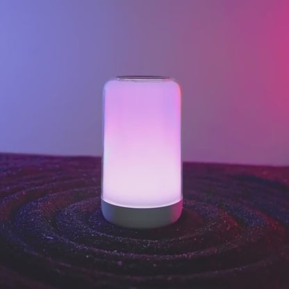 Seven-color bedroom bedside night light, battery-powered RGB ambient light, wake-up light, desktop night light