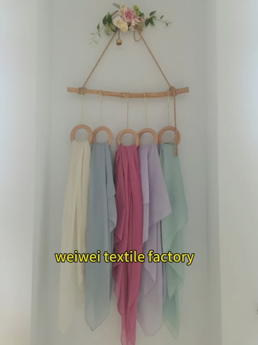 115*115 cm High-quality Bawar cotton tulle headscarf - breathable solid color square scarf, suitable for Muslim women - Malaysia and Indonesia