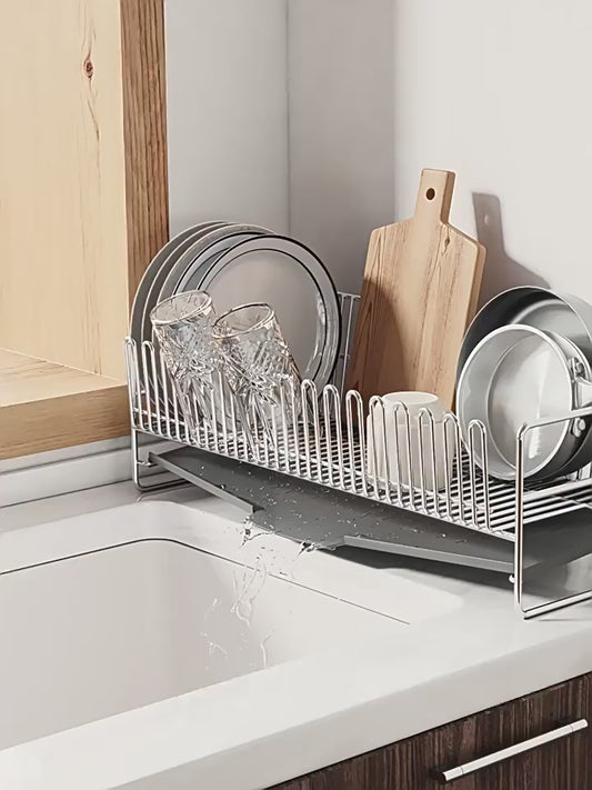304 stainless steel bowl rack, drain rack, integrated countertop, dish storage rack, kitchen bowl and plate drain rack
