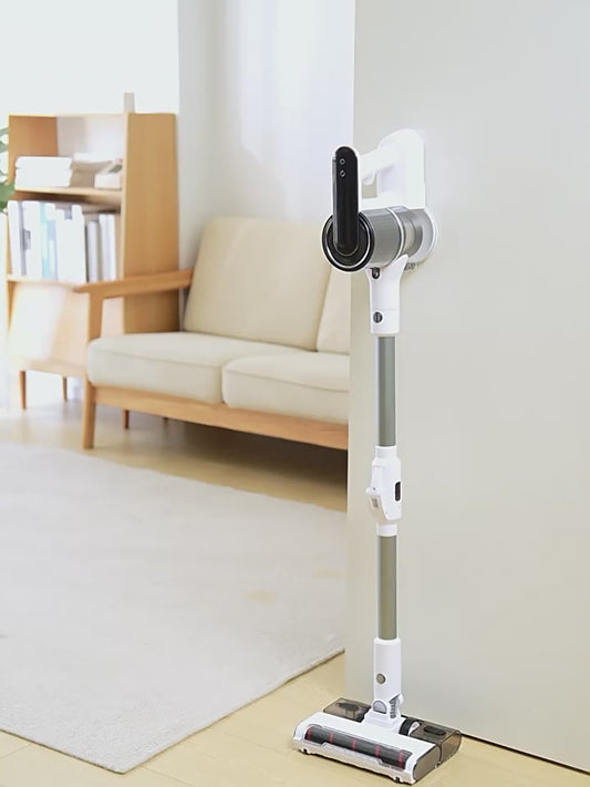 Wireless long-handled roller brush sweeping, suction and mopping all-in-one machine, 24V high suction power handheld vacuum cleaner for home carpets and floors