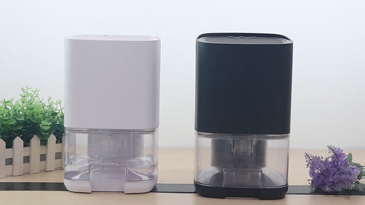 Household dehumidifier 1000ML water tank with automatic shut-off function, suitable for 5 to 26 square meters portable small dehumidifier, suitable for bathroom, bedroom, RV, closet room, 7-color LED light