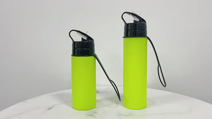 Silicone outdoor water bottle, high appearance level, pp high-temperature resistant, anti-drop, portable, folding water cup for children, students and adults