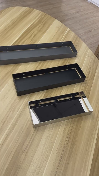 Bathroom shelf bathroom 304 stainless steel washbasin mirror shower room shower gel shelf free of punching