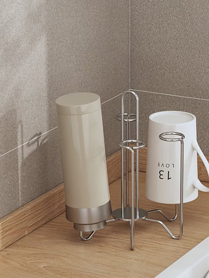 304 stainless steel desktop draining cup holder upside down, high appearance level, kitchen storage rack, tea cup holder for home use