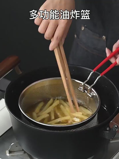 304 stainless steel frying basket frying net basket basket cooking noodles slotted spoon frying basket fryer filter steel blanching basket